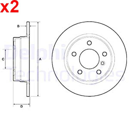 Brake disc delphi fits - delphi,