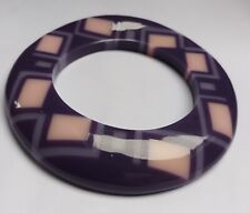 Vintage  Disco Style Abstract Purple Flat Bend Bracelet Bangle 
