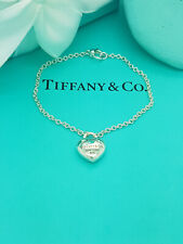Return to Tiffany & Co. Full Puffed Heart 6.5 inches Chain Silver Bracelet