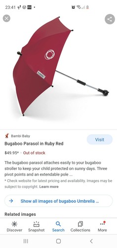 Bugaboo umbrella ruby red - ruby,