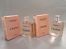 2x UNUSED 75 ml SPRAY BOTTLES SUDDENLY FRAGRANCES CHALOU EAU DE PARFUM