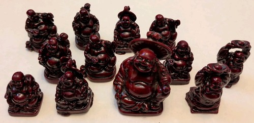 Vintage red laughing buddha - vintage,