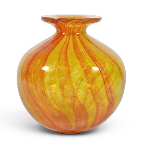 Mdina glass orange yellow - glass,