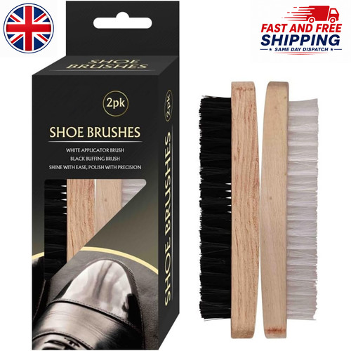 Elegant wooden shoe brush set - elegant,