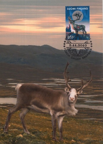 Reindeer christmas stamp - christmas,