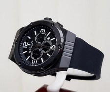 New ROTARY Mens Watch Black Chronograph Easy to read RRP £250 Boxed