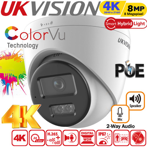 Hikvision oem 8mp poe way - 4k, 2-way