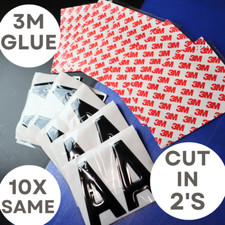 10x Wholesale Gel Letters Digits for Number Plates 3D 4D 3M 