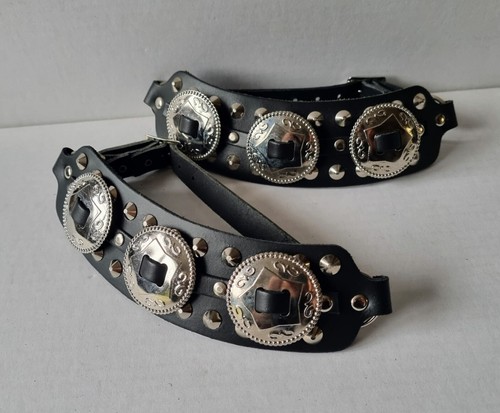 Black conical conchos - black, &