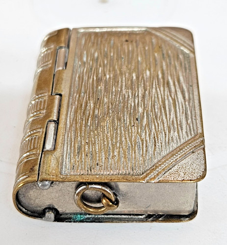 Antique silver plate - plate, book