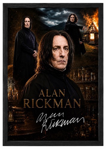 Alan rickman signed photo - alan, pre