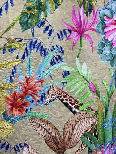 Jungle printed chenille fabric - printed,