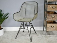 Curved Industrial Wire Metal Chair