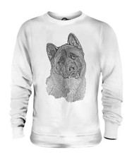 AMERICAN AKITA SKETCH UNISEX PRINTED SWEATER TOP GREAT GIFT FOR DOG LOVER SPITZ
