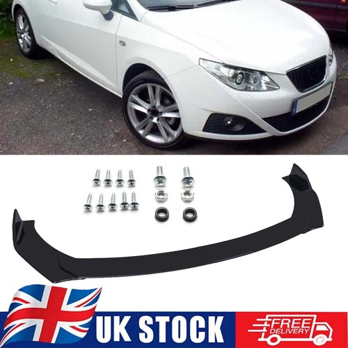 Gloss black front bumper - black,
