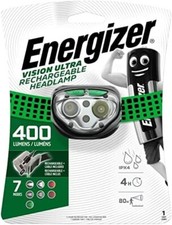 Energizer Vision Headlight Head Torch USB Rechargeable - Camping Fishing Cycling
