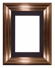Bucharest Range Wide Frame Picture Photo Frames Decor With Mount Gold and Bronze