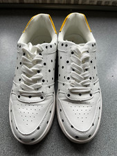 Ladies White with black spots trainers size 4 by TU worn twice
