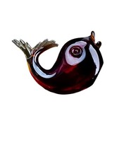 Vintage amber red Murano style