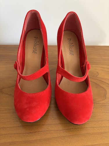 Women red high heel shoes - heel,