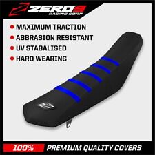 Yamaha YZ85 Ribbed Gripper Seat Cover: YZ 85 2022-2025 BLK/BLK/BLU