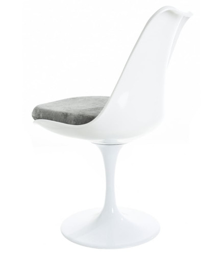 White tulip swivel chair - white,