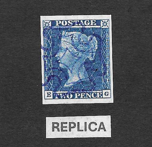 1841 blue rare - 2d,
