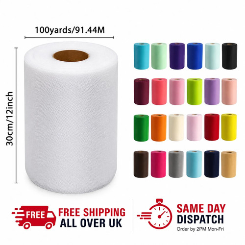 Tulle roll 30cmx91 - roll, wide