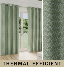Aspen Green Eyelet Curtains