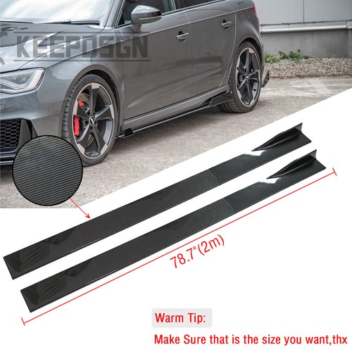Carbon fiber side skirt - fiber,