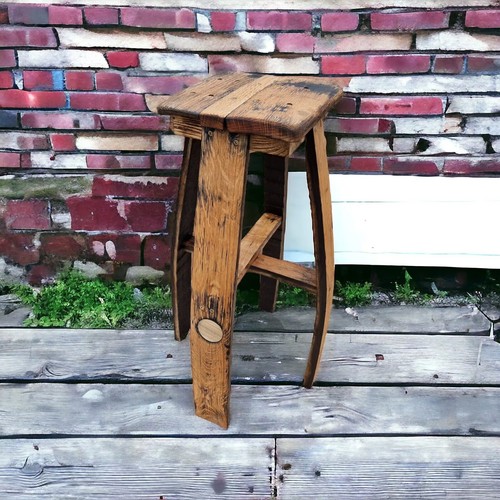 Rustic oak whiskey barrel - whiskey, bar