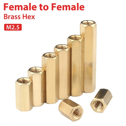 Female brass - female, hex