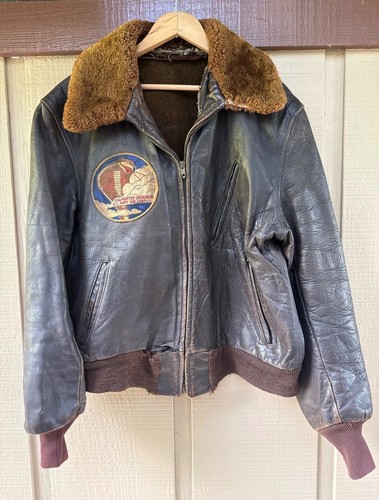 Vintage wwii brown - brown, horsehide