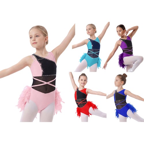 Girls dancewear feather - girls,