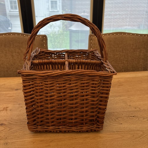 Vintage wicker bottle - 4, wine