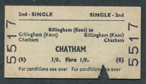 Railway ticket 2nd - , gillingham