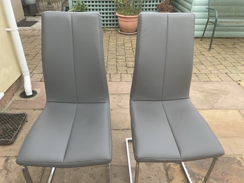 Pair grey faux - of,