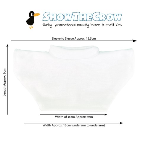 Small white blank - white, teddy