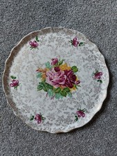 floral design retro vintage  James Kent Staffordshire old foley cake plate