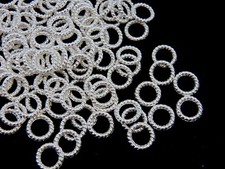 30 Pcs - 8mm Twisted Silver