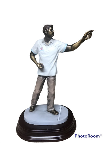Darts player statue - player,
