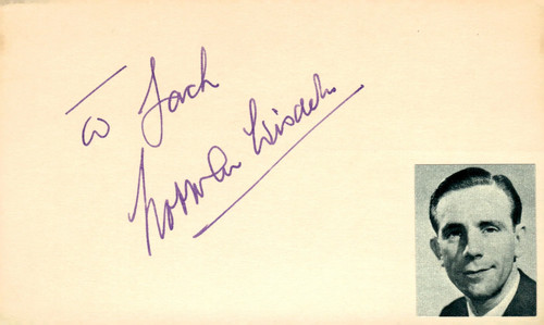 Norman wisdom signed auto 3x5 - norman,
