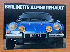 Renault Alpine 1600 SX ORIGINAL Brochure Parts  Manual 310