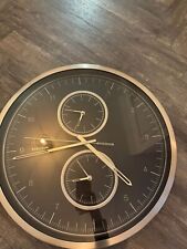 KARLSSON Wall Clock Multiple Time |  Aluminum | Black | Circular | KA5508BK
