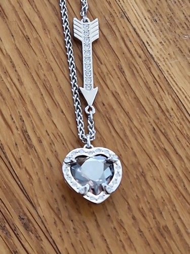 Swarovski silver heart - silver, and