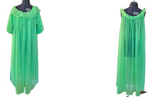 Vtg 50s 60s GM ILGWU Lingerie  Baby Doll Neglige Retro 2 Pc Gown & Robe / Sz L