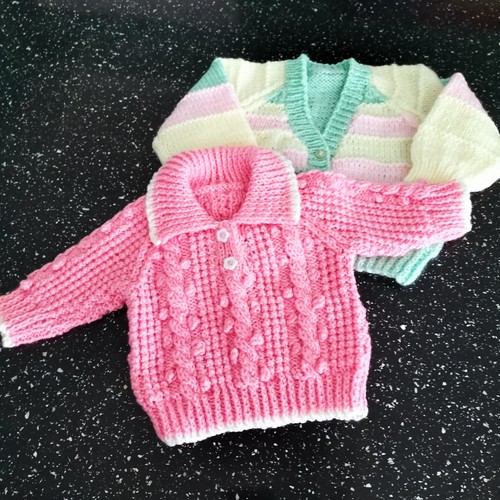 Baby knitted cardigans - cardigans, one