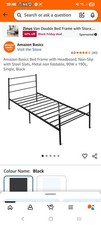 Black Single Metal Bed Frame