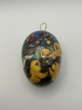 VINTAGE German Easter Egg Paper Mache Lithograph Candy Container