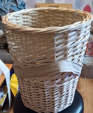 White Wicker Laundry Storage
